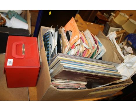 A QUANTITY OF LP RECORDS AND 7" SINGLES TO INCLUDE BONEY M 