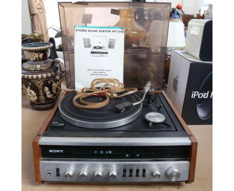Vintage Sony Stereo Music System HP-511A, with instruction manual 