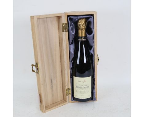 A bottle of Cuvee No. 731 Champagne Jacquesson, in Aston Martin box 