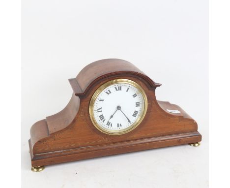 Vintage Buren mahogany mantel clock, length 30cm 