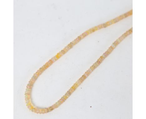 A fire opal bead necklace 