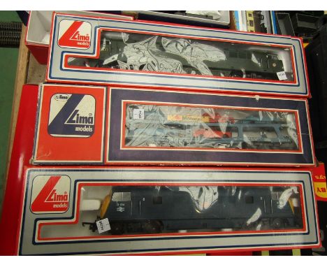 Two boxed Lima 00 gauge diesel-electric locomotives to include D 814 Dragon Warship Class and D 1003 Western Pioneer together