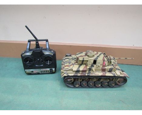 A Matotoys 1:16 scale radio control Panzer III metal tank with MA-1010 6 channel radio control and accessories 