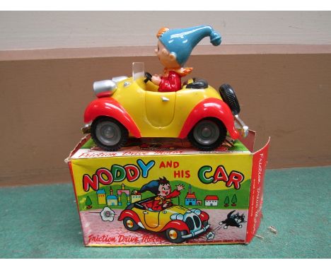 A boxed Marx Noddy and His Car Plastic Car with friction drive motor 