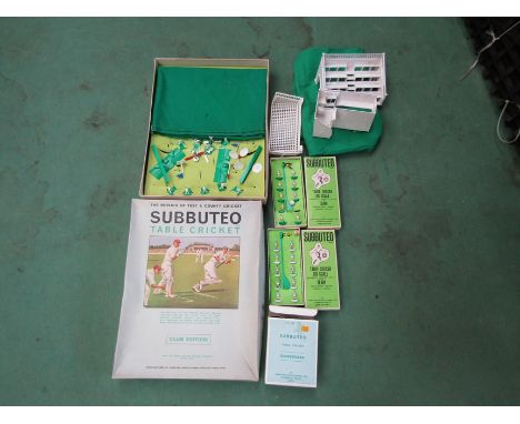 Vintage Subbuteo including Table Cricket and two boxed football teams