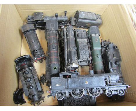 Eight assorted Hornby and other playworn or repainted 00 gauge locomotives; "56025", "6089", "30071", "73054", "30851 Sir Fra