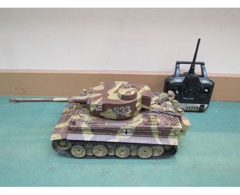 A Matotoys 1:16 scale radio control Tiger 1 metal tank with MA-1010 6 channel radio control and accessories 