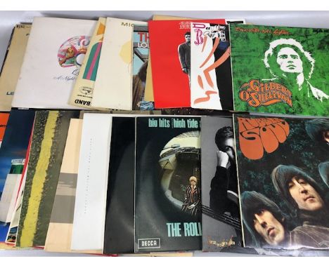 Vintage Vinyl Records LPs and 12inch from the 60s, 70s ,80s , to include Beatles, Mick Fleetwood Paul McCartney, queen, Rolli