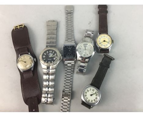 GENT'S SIRO WRIST WATCH ON LEATHER STRAP, along with various other watches, including a Sekonda, Casio and a Celtic watch (6)