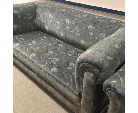 CHESTERFIELD THREE SEAT SOFA, along with a matching armchair