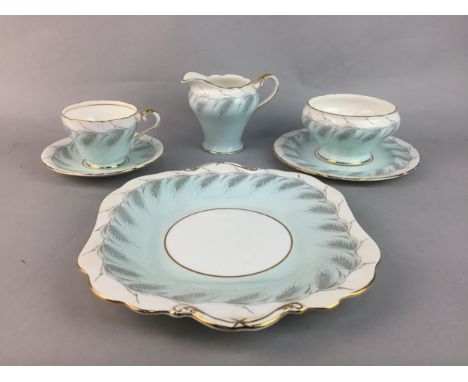 AYNSLEY FLORAL AND GILT HALF TEA SERVICE