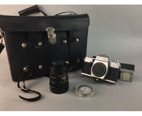PRAKTICA LTL SLR CAMERA, with accessories, in carying case