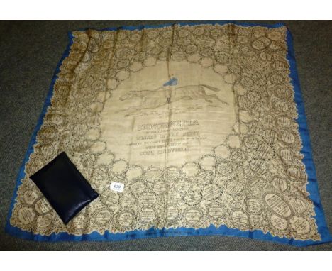 A silk racing scarf ''Signorinetta'' winner of the Derby 1908 CONDITION REPORT: 