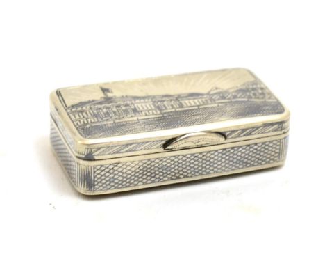 A Russian silver snuff box  CONDITION REPORT: 