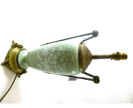 A pate sur pate vase converted to a lamp, height 50cm CONDITION REPORT: 