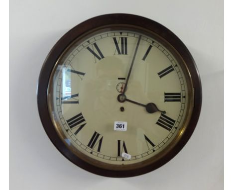 A 12" dial clock, with bakelite bezel, diameter 43cm.