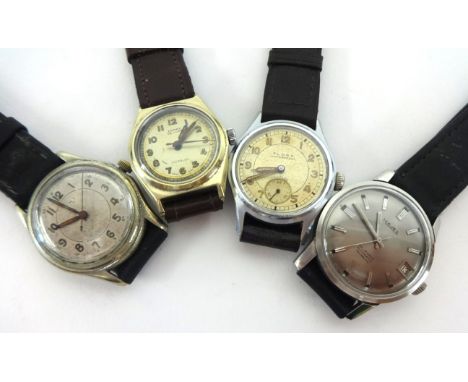 Four vintage wristwatches.