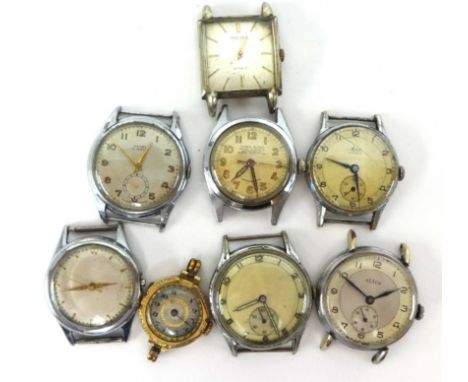 Eight vintage wristwatches.
