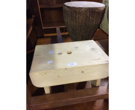 A LIGHT WOOD STOOL