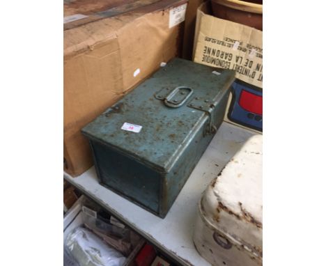 METAL TOOL BOX AND TOOLS