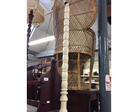 A CREAM PAINTED STANDARD LAMP