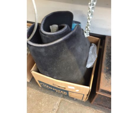 BOX OF MISC: CAR MATS, SCALES ETC
