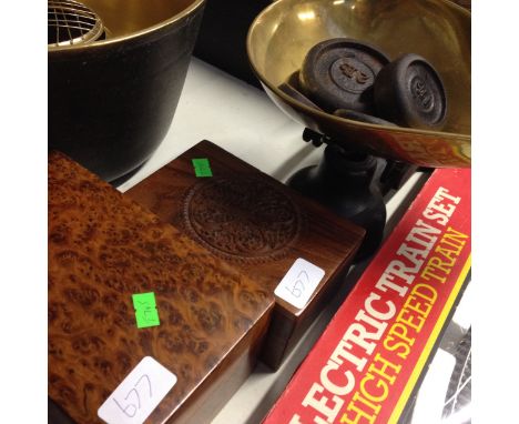 SCALES AND TWO BOXES.  LTO