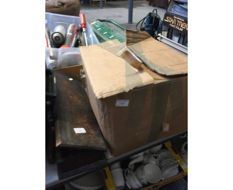 WOOD BOX OF TOOLS & BOX OF TOOL