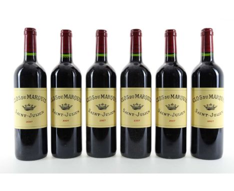 6 BOTTLES OF CLOS DU MARQUIS 2007 SAINT-JULIEN FRENCH - BORDEAUX All 13.5% ABV / 75clQty: 6