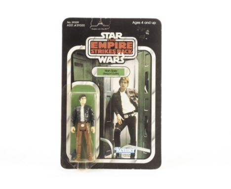 Vintage Kenner Star Wars ESB Han Solo (Bespin Outfit) 3 3/4” Figure, 41 back punched card (tab in place), contained in protec
