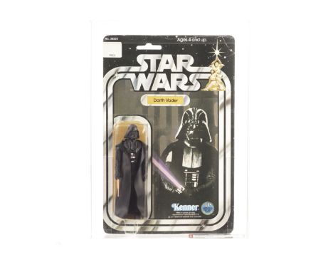 Vintage Kenner Star Wars Darth Vader 3 3/4” Figure, 12 back-C punched card, AFA graded 60EX (C75 B50 F80), sealed in Perspex 