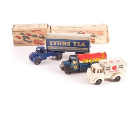 Brimtoy Pocketoy clockwork Commercial Vehicles: 9/501 Mechanical clockwork Steam Roller, in original box, unboxed clockwork L