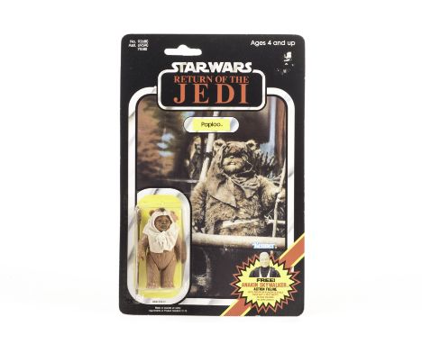 Vintage Kenner Star Wars ROTJ Paploo 3 3/4” Figure, 79 back punched card, contained in protective case, figure E, bubble VG-E