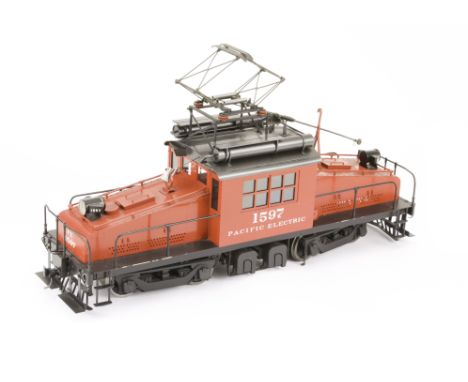 Gauge 1 2-rail American electric steeple-cab Locomotive: possibly kitbuilt, a double-truck locomotive finished in ‘Pacific El