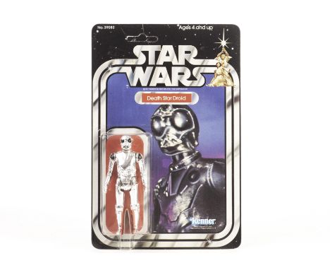 Vintage Kenner Star Wars Death Star Droid 3 3/4” Figure, 21 back punched card (tab in place), contained in protective case, f