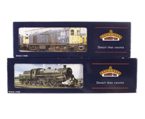 Bachmann 00 Gauge Locomotives: comprising 31-105A BR standard 4MT class 4-6-0 no 75075 in BR lined black (with BR1B tender), 