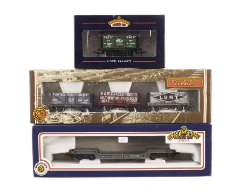 Bachmann 00 Gauge Rolling Stock: including 2 maroon suburban coaches, 5 BR brown Ore wagons, Weltrol, Limpet, Falk Salt, W Mi