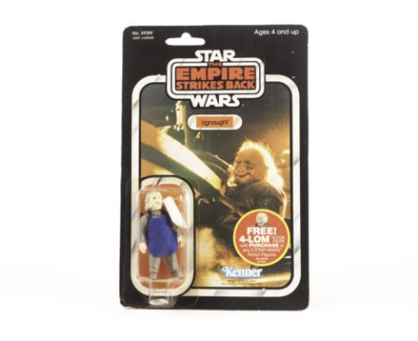 Vintage Kenner Star Wars ESB Ugnaught 3 3/4” Figure, 47 back punched card, contained in protective case, figure E, bubble G, 