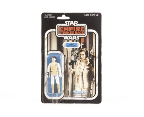 Vintage Kenner Star Wars ESB Leia (Hoth Outfit) 3 3/4” Figure, 41 back punched card, contained in protective case, figure E, 