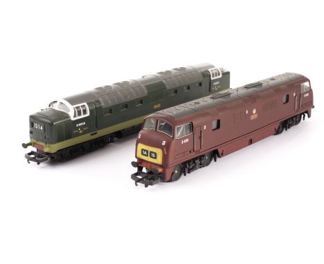 Unboxed 00 Gauge Locomotives by Lima: including ‘Western Gladiator’, Warship ‘Rapid’, both in BR maroon, Deltic ‘Meld’ in BR 