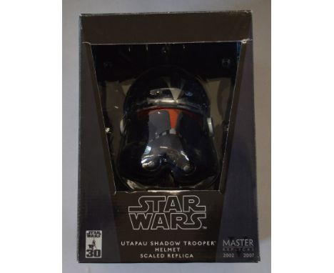  Star Wars Master Replicas scaled helmets: SW-371 Helmet Utapau Shadow Trooper Helmet, with boxe and shipping outer.