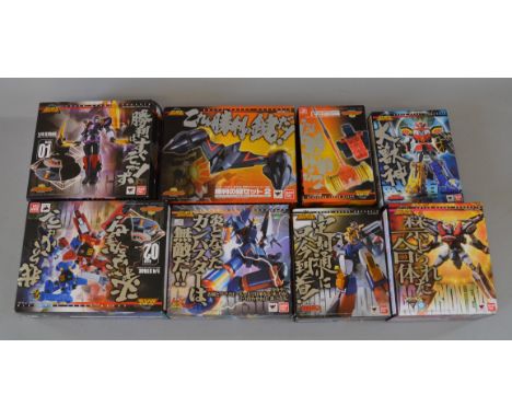 Eight Bandai Super Robot Chogokin action figures. All boxed, overall appear E. (8)
