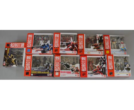 Nine Bandai Robot The Robot Spirits action figures, All boxed, overall appear E. (9)