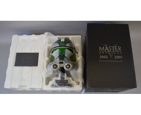 Star Wars. Master Replicas. SW-158LE Clone Commander Gree Ep111 Helmet Ltd Edition. VG/E boxed with certificate, numbered pla