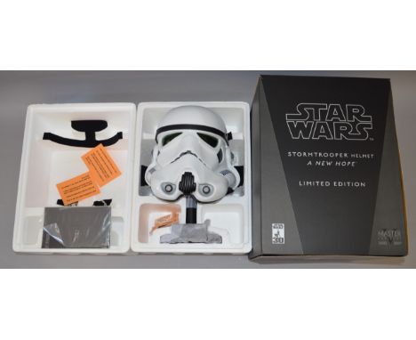 Star Wars. Master Replicas. SW-153LE-P Stormtrooper Helmet 1-200 Ltd Edition. VG/E boxed with certificate, numbered plaque 04
