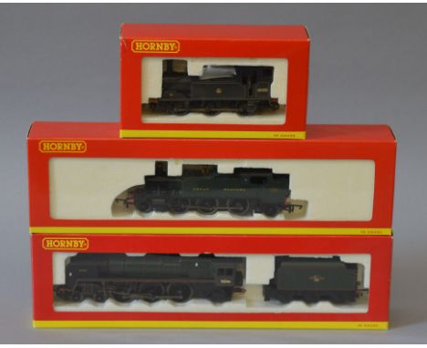 OO Gauge. 3 x Hornby locomotives. R.2192 BR Brittania class "Anzac", R.2098E GWR Prairie class No.6119 & BR 0-6-0 tank No. 68