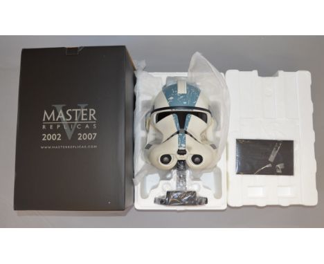 Star Wars. Master Replicas. SW-178-P 501st Legion Stormtrooper Helmet EPIII (Weathered) Ltd Edition. VG/E boxed with certific