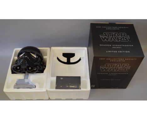 Star Wars. Master Replicas. SW-117LE Shadow Stormtrooper Helmet. 2007 Collectors Society Exclusive  Limited Edition. VG boxed