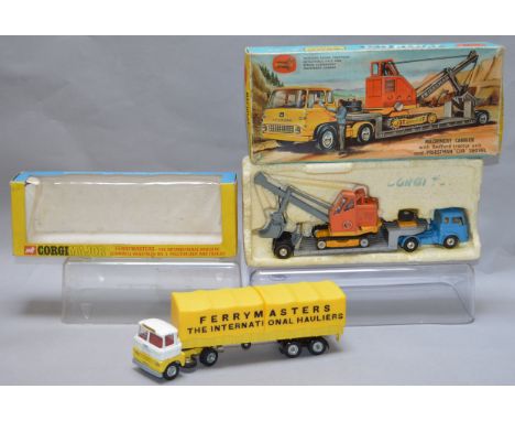 Two boxed Corgi Toys diecast models, Gift Set 27 Bedford Machinery Carrier, F with some chipping in P/F box and 1147 Scammell