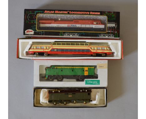 H0 scale. 4 x assorted boxed locomotives. Overall G